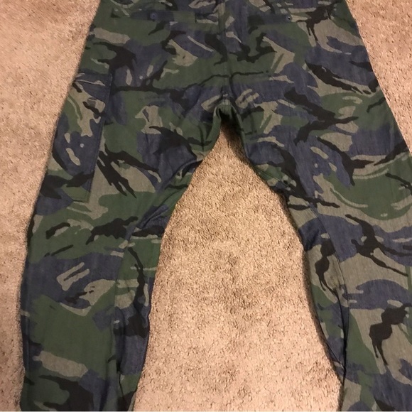 G Star Raw Powel 3D Tapered Cuffed Pants Mens Size 38/32 Zip Pockets Jean Camo - Picture 6 of 8